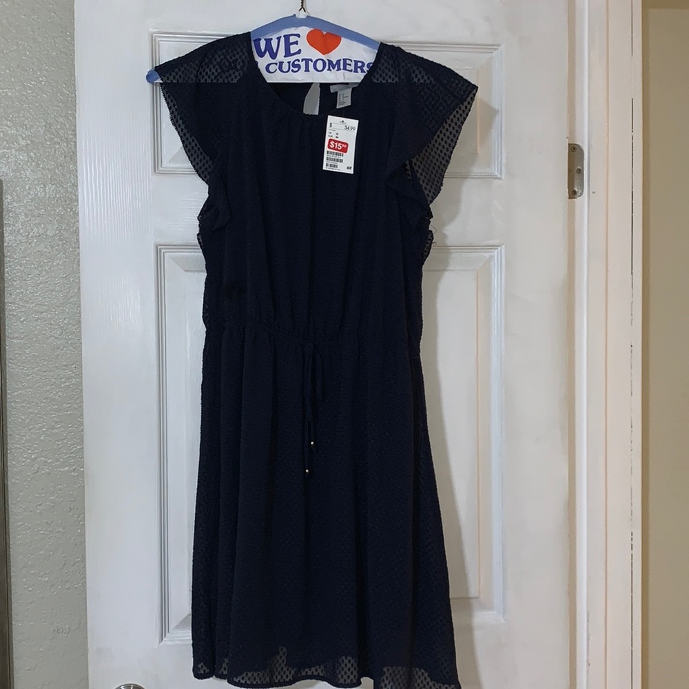 NWT H&M Fluttered sleeve dress